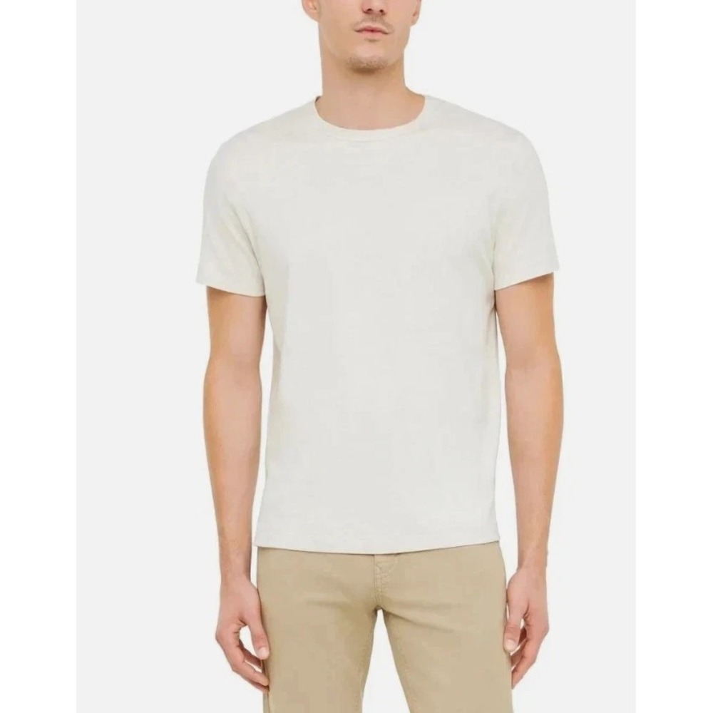 Banana Republic Mens Luxe Touch Tee Tan Cotton Crew Neck T-Shirt Size Medium NEW